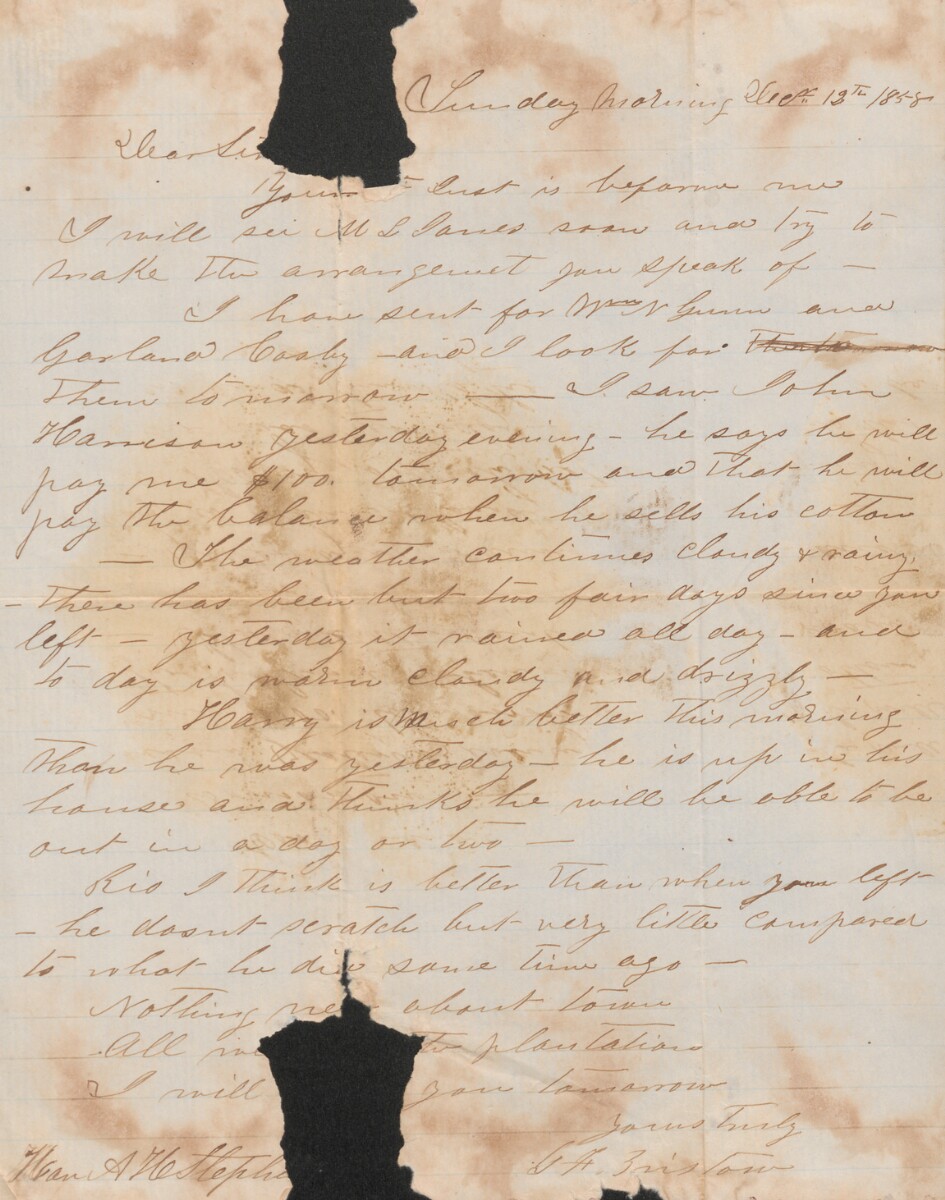 Correspondence, 1857-1858, letter 47 / Alexander H. Stephens