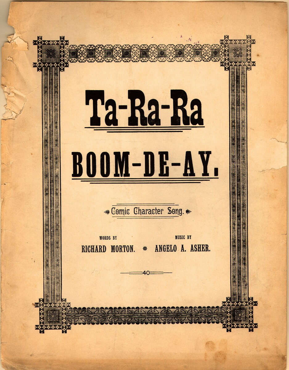 Ta ra ra boom de ay Historic American Sheet Music Duke Digital